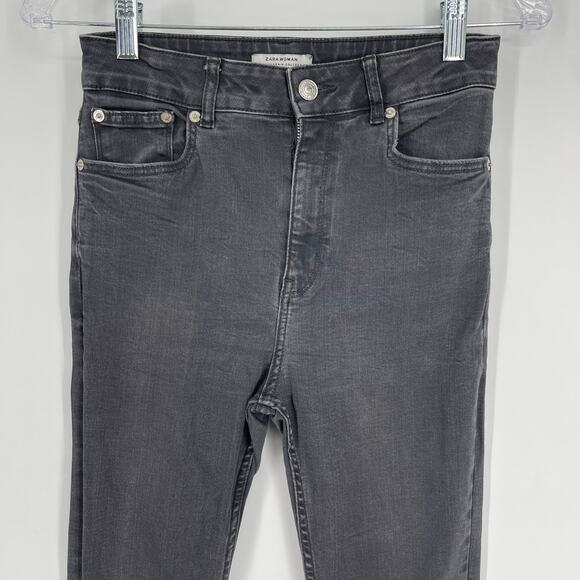 Zara Woman Premium Denim Collection Gray Skinny Jeans Size 4 - Picture 3 of 10